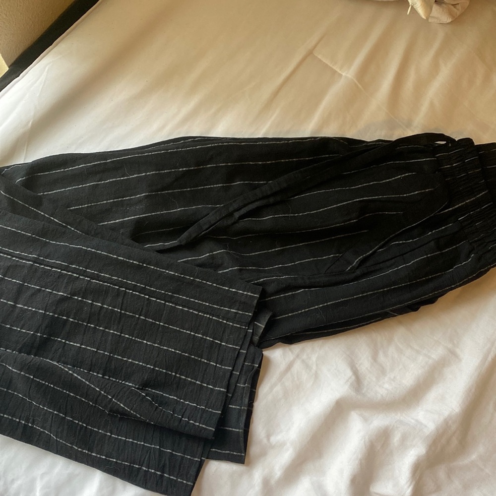 Black wide leg pants